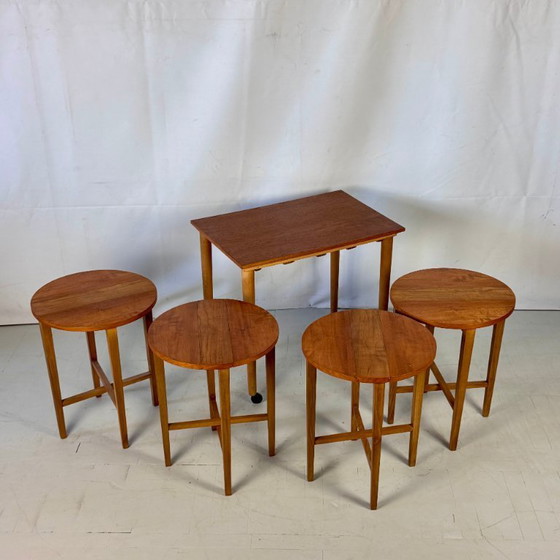 Image 1 of Paul Hundevad Teak Nest of Tables, 1960s