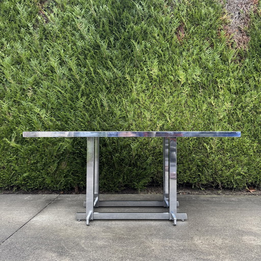 Mesa de comedor cromada vintage