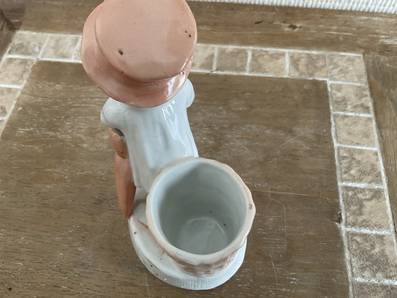 Image 1 of Lot de 2 pyrogènes de la fin du XIX ème siècle , porcelaine polychrome 