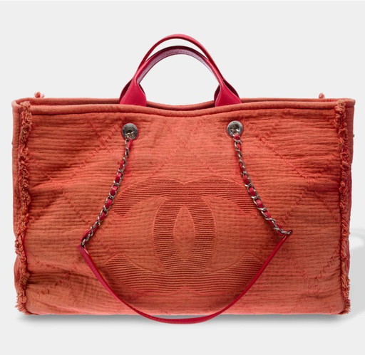 Sac CHANEL Deauville en Tweed Rouge - 103429