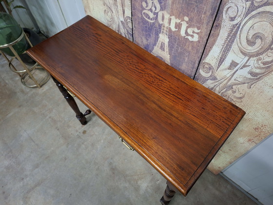 Image 1 of Klassieke Engelse sidetable, wandconsole haltafel afm. 95x38cm en 82cm hoog.  
