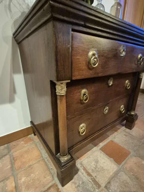Image 1 of Antique Dutch, Drenthe Empire chest of drawers with 3 drawers