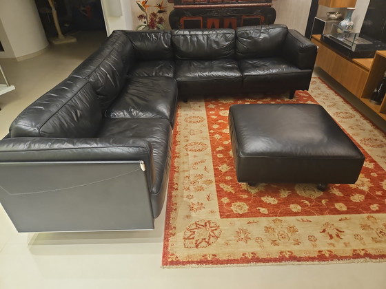 For Sale Original Poltrona Frau Twice Corner Sofa in Black, Leather (photo 6 of 6)