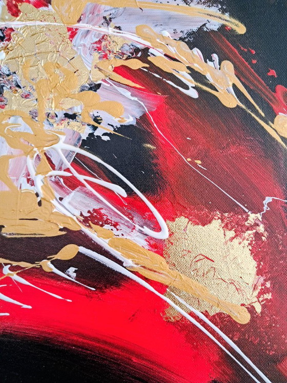 Image 1 of Jan MARTI - Red and Black - Framed artist's painting