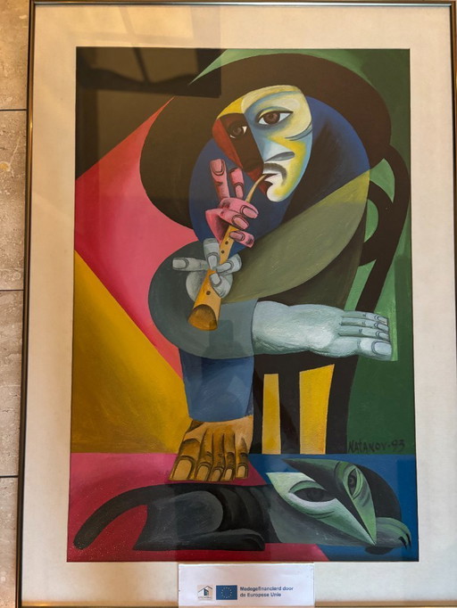 1x acrylic on paper, Arkady Natanov (1954), unframed