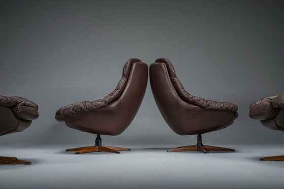 Image 1 of  Set of Scandinavian Swivel Armchairs by H.W. Klein for Bramin, 1960s set 4