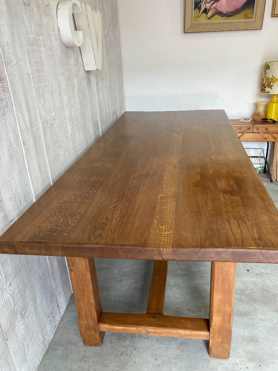 Normandische Boerderijtafel 219x94cm – Eettafels, Metal, Wood (photo 14 of 15)