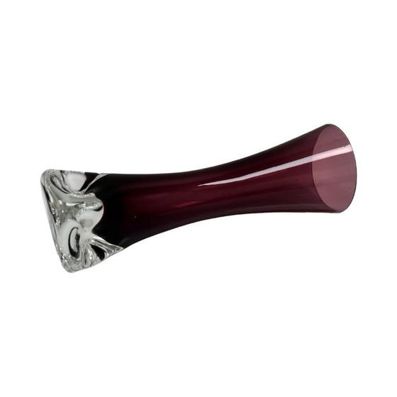 Image 1 of Ingrid Glashütte "Lord Nelson" burgundy vase, Germany 1960s