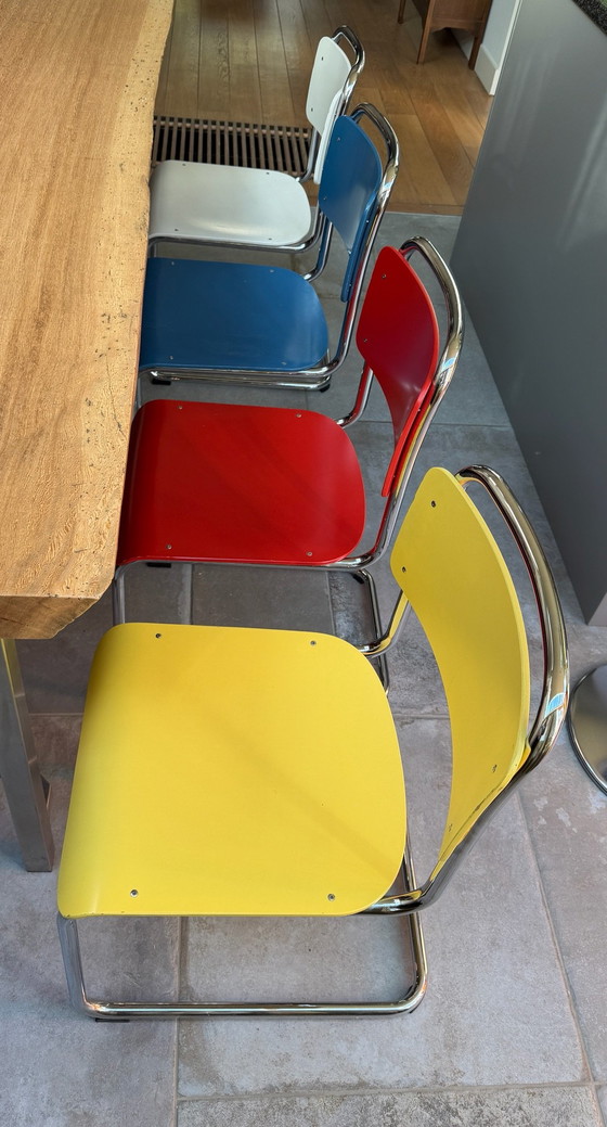 4x sedia Gispen 101 – Sedie da pranzo, Legno, Metallo (photo 2 of 12)