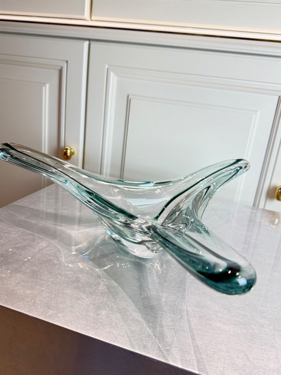 Val Saint Lambert – Large Crystal Freeform Bowl – 1950s – Signed – Val St Lambert (photo 3 of 12)