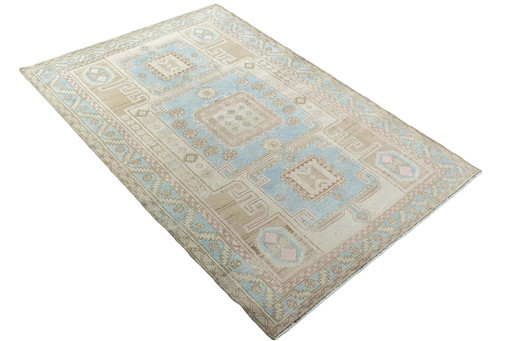 Hand-knotted Vintage Royal Rug - 201 X 136 Cm - Pastel Shades With Oriental Flair