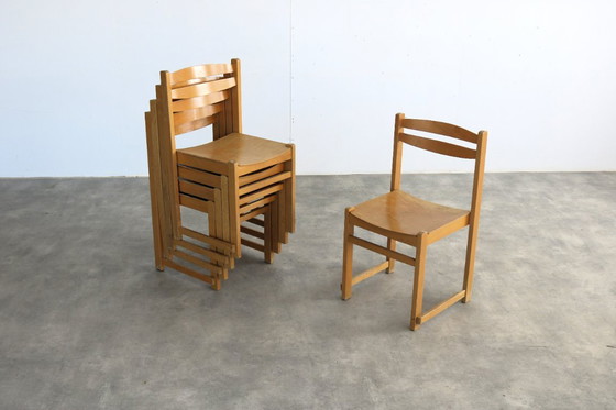 Image 1 of 5x vintage chairs | stacking chairs | 60s | Swedish