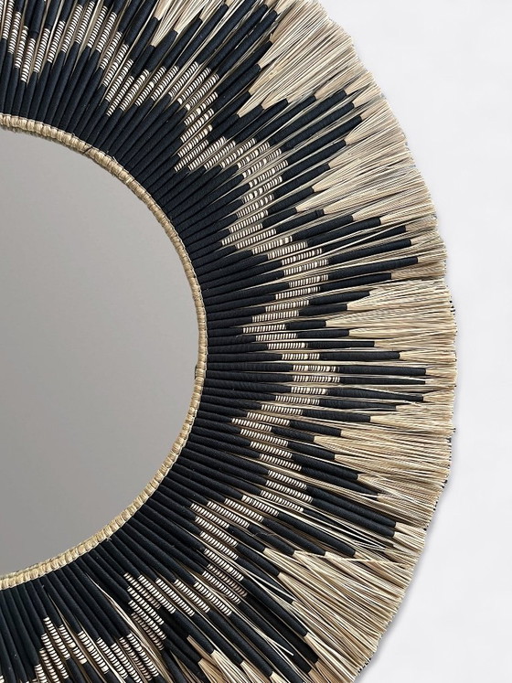 Image 1 of Grand miroir artisanal XXL en Roseau