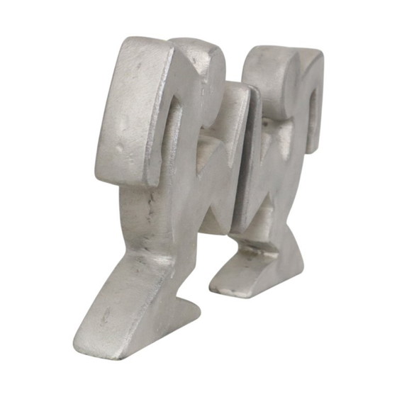 Designer Metal Bookends La Linea Osvaldo Cavandoli – Decorative Objects, Aluminium (photo 6 of 15)