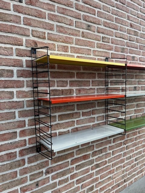 Vintage dubbel Tomado-wandsysteem – Wandrek, Metal (photo 4 of 15)
