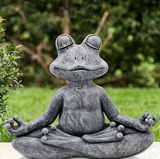 Siliconen mal voor het gieten van een mediterende kikkerfiguur. – decoratieve objecten, Stone, Other