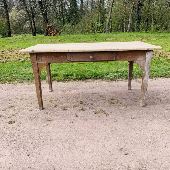 Image 1 of Ancienne Table de Ferme 1m60