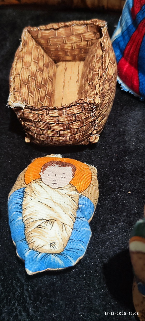 Image 1 of Nativity scene vintage cotton