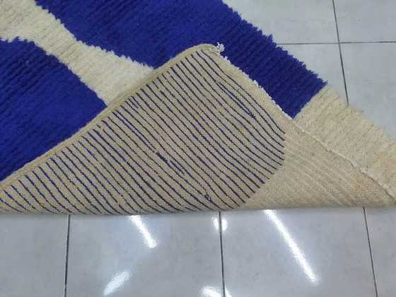 Alfombra marroquí artesanal decorada 250cm x 100cm – Wool, Modern (photo 9 of 10)