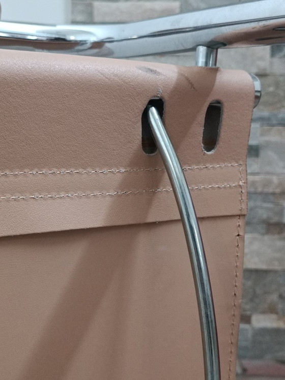 Freischwinger-Sessel Bauhaus Italien 1980er Jahre – Metal, Leather (photo 14 of 15)