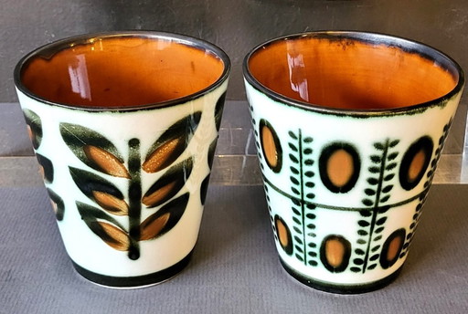 Vintage Boch Rambouillet & Boch Walnut Cups (1968)