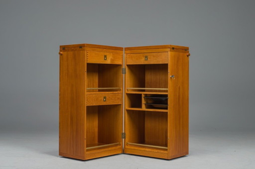  Danish Teak Captains Bar by Reno Wahl Iversen for Dyrlund, 1960s