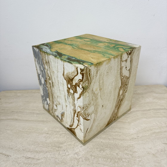 Image 1 of Mid-Century Design Lucite Cube Table Lamp, 1970’s