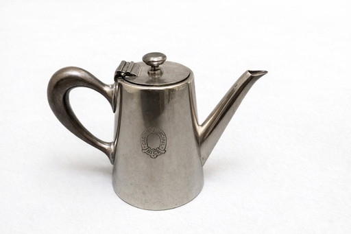 Rare Christofle Silver Plated Coffee Pot – Casino Municipal Nice – French Riviera Hotel Silver – Vintage Art Deco – Small 11cm