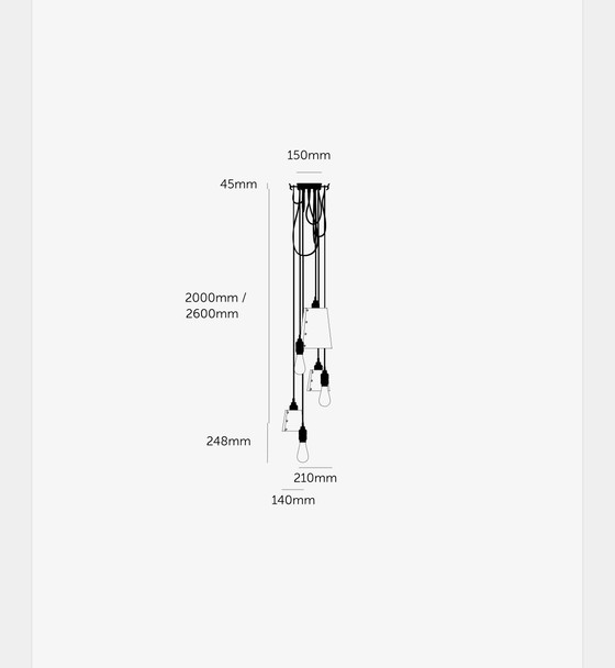 Image 1 of Buster & Punch HOOKED 6.0 / MIX / CROSS / GRAPHIT lamp