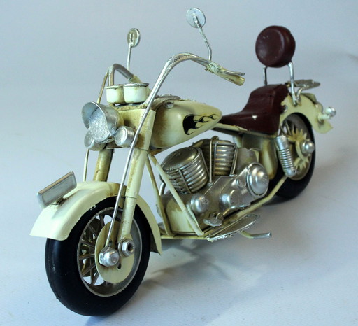 Miniatuur motorfiets van metaal (lengte ca. 28 cm) - tafeldecoratie