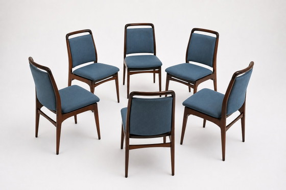 Image 1 of Johannes Andersen | Vintage Danish dining set | Extendable table + 6 chairs | 1960s