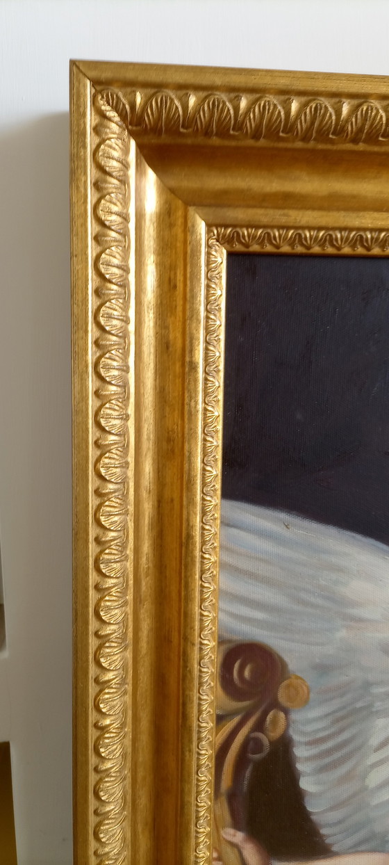 Image 1 of Pair of museum-quality oil paintings on canvas, classical reproductions