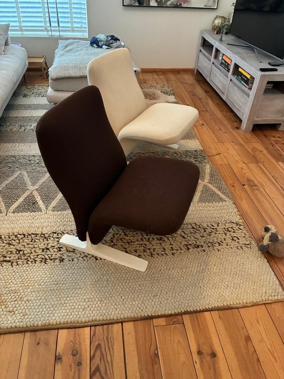 Image 1 of 2 pièces fauteuil Artifort Concorde F780, avec porte ouverte Pierre Paulin