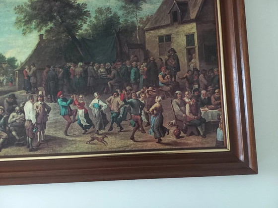 Image 1 of STAMPA ARTISTICA su cartone con cornice | Festival degli Agricoltori | David Teniers il Giovane