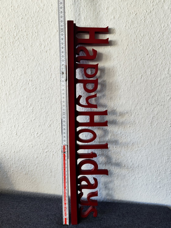 Image 1 of Großer Holzschriftzug rot 53 cm dekorativ USA Deko zum Aufstellen