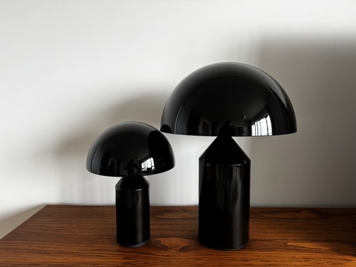 Oluce Atollo - Lot de 2 lampes - Noir
