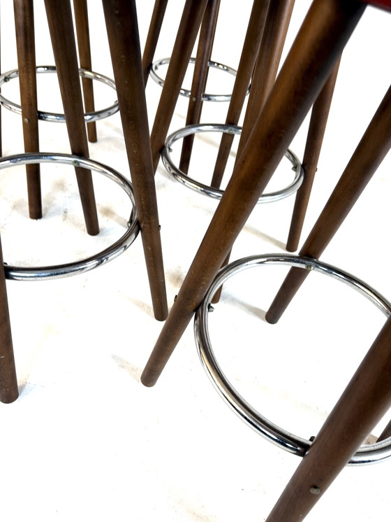 Image 1 of Ensemble de 6 tabourets de bar vintage des années 70