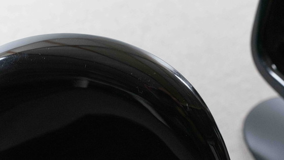 Image 1 of SET VAN 4 PANTON STOELEN IN ZWART, ONTWORPEN DOOR VERNER PANTON VOOR HERMAN MILLER, 1971