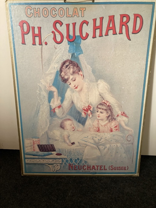 Luxuriöses Vintage Werbeschild Chocolat Ph Suchard - Bibliotheque Forney/Bernard Carant (57 x 42)