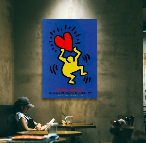 Keith Haring - Exposition au San Francisco Museum of Modern Art en 1998 - Affiche 70 x 100 cm