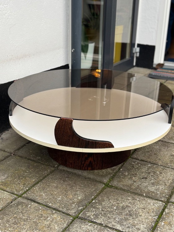 Image 1 of Mesa de cristal ahumado de la era espacial