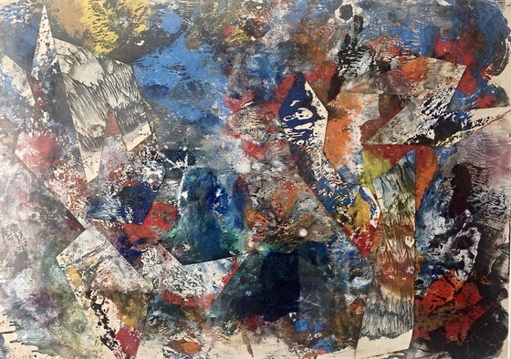 Image 1 of Henk van Gemert “Paysage” little gem. Technique, collage.