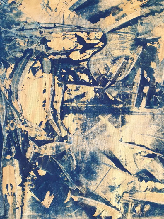 Jürgen Angeler - Hierba marina dorada azul – Pinturas y dibujos, Canvas (photo 5 of 14)