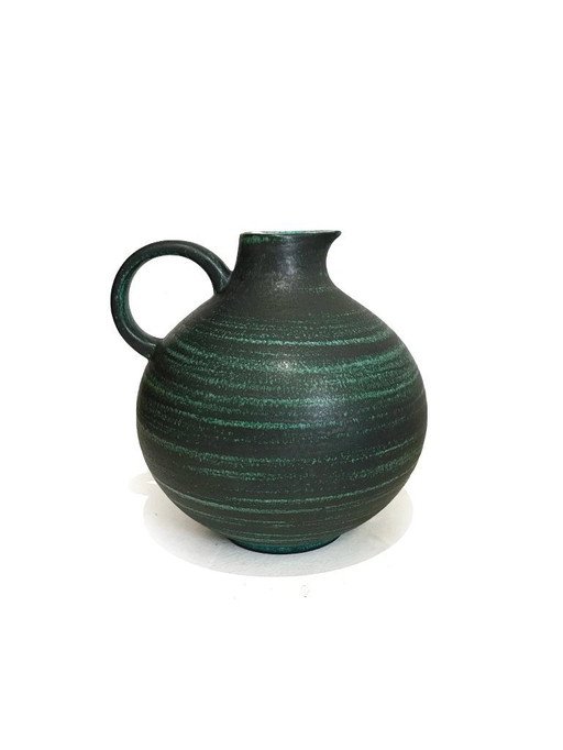 Huge Wächtersbach Pottery Vase with Handle, Germany, 1960s