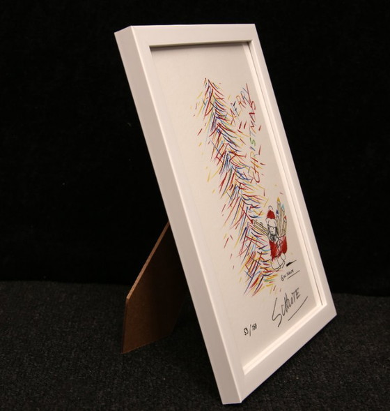 Image 1 of Schlote, Wilhelm - Merry Christmas - Giclee - signed by hand - framed