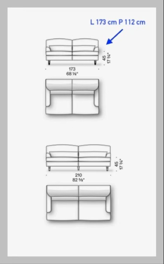 Image 1 of Canapé De Padova Raffles 173 cm – plumes d’oie – 900 € Canapé Raffles édité par De Padova (Italië), model 173 cm (2 plaatsen). 
