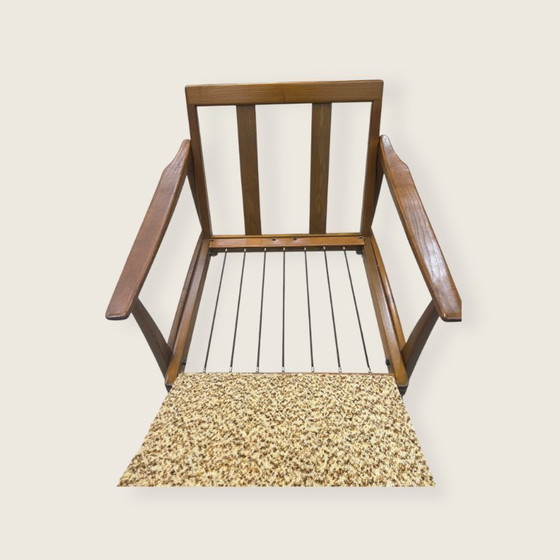 Image 1 of Poltrona vintage / poltrona da cocktail – anni '60 – stile scandinavo – legno massello – rivestimento originale sfoderabile