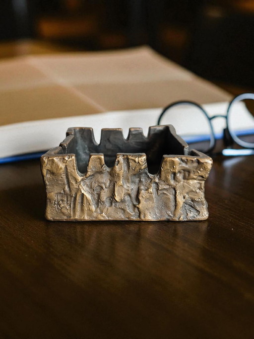 Brutalistischer Vide Poche aus Bronze 1960er Jahre – Zuttion Cosmetics / Brutalist Bronze Vide Poche 1960s Zuttion Cosmetics