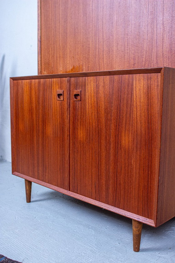 Erik Brouer Segretaria con libreria alta, design danese, metà secolo, teak vintage – Credenze alte, Wood (photo 5 of 17)