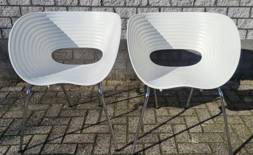 2x Vitra Tom Vac-stoelen van Ron Arad